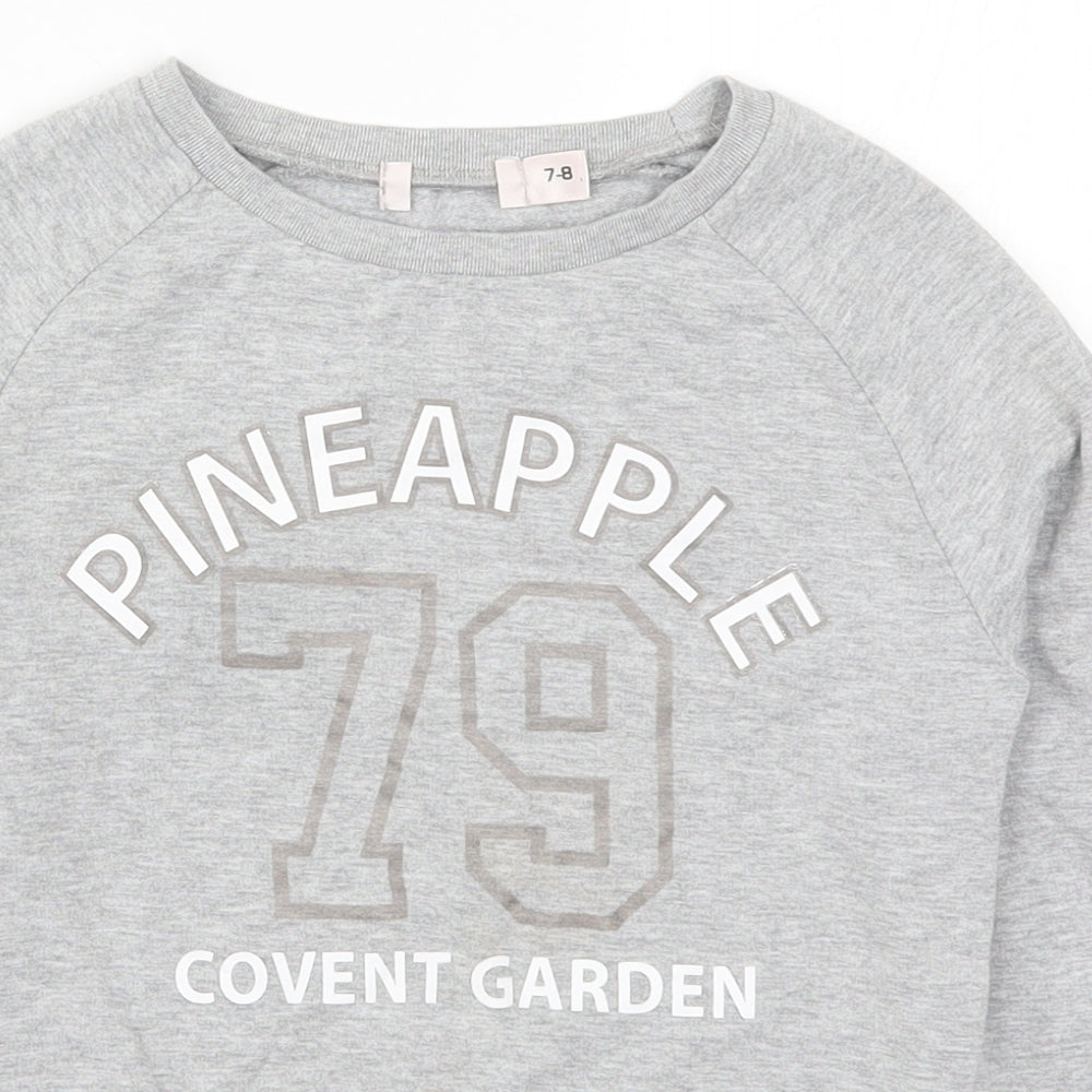 Pineapple Girls Grey   Pullover Sweatshirt Size 7-8 Years  - Pineapple Covent Garden