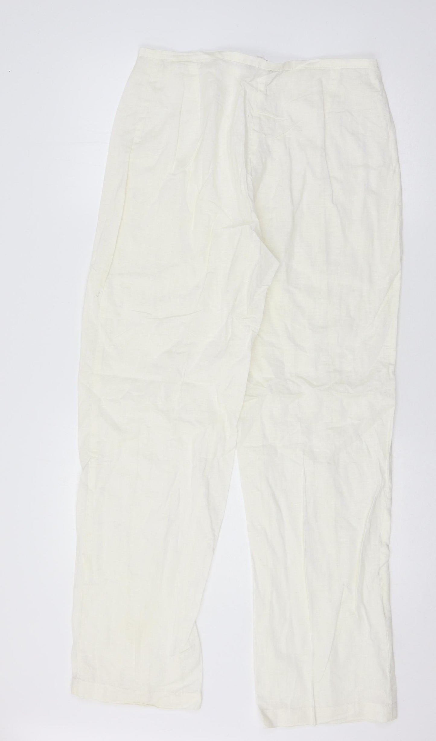 Roberto Naldi Womens Ivory   Trousers  Size 14 L29 in
