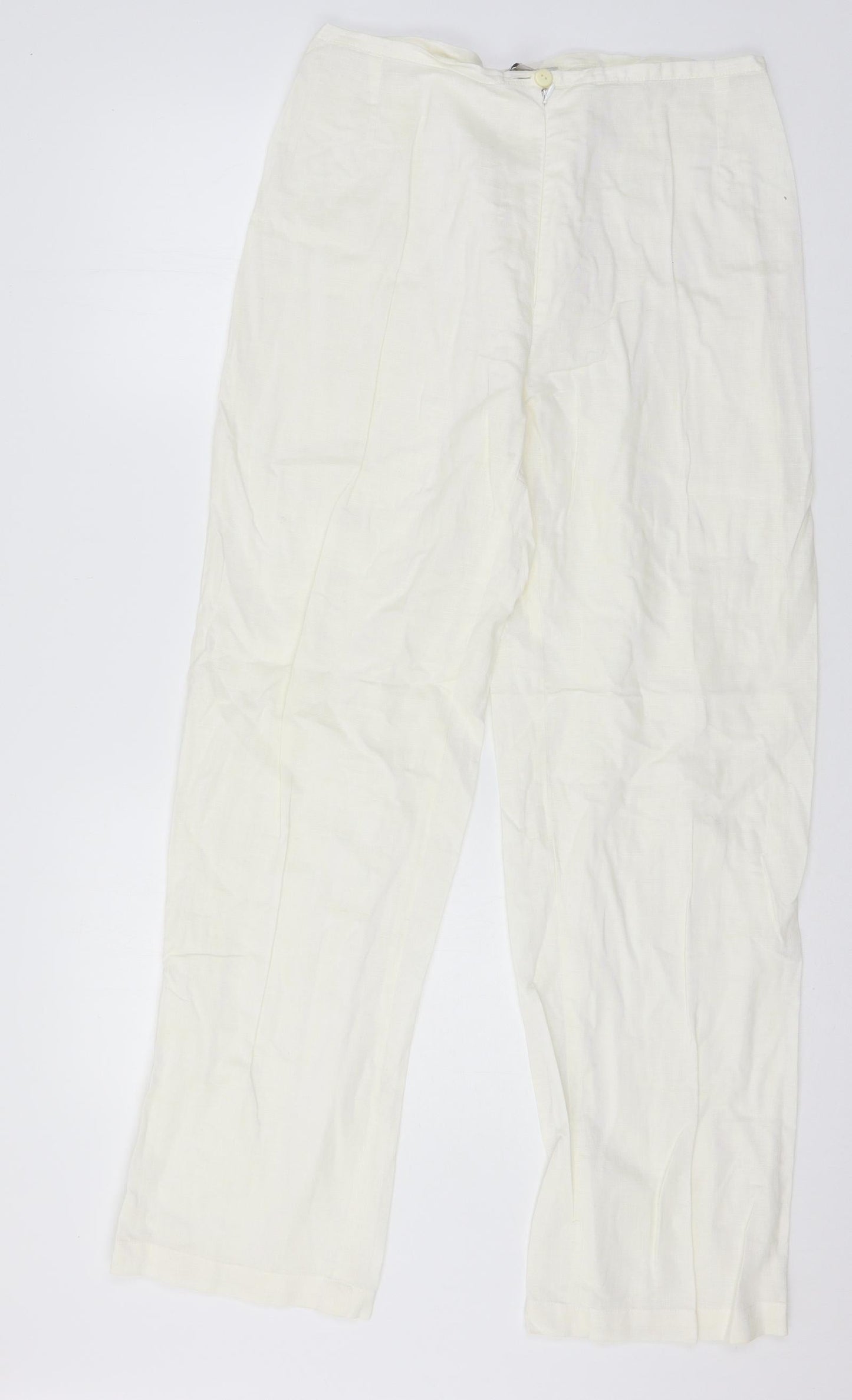 Roberto Naldi Womens Ivory   Trousers  Size 14 L29 in