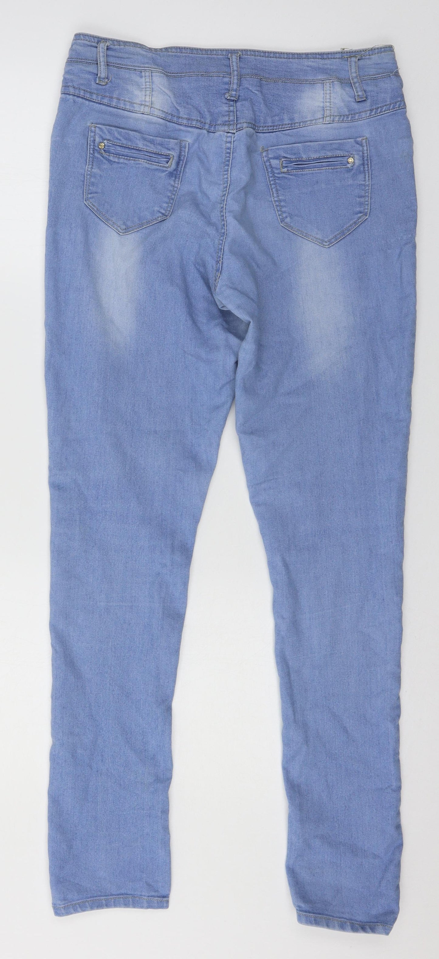 Denim & Co. Womens Blue  Denim Skinny Jeans Size 12 L30 in