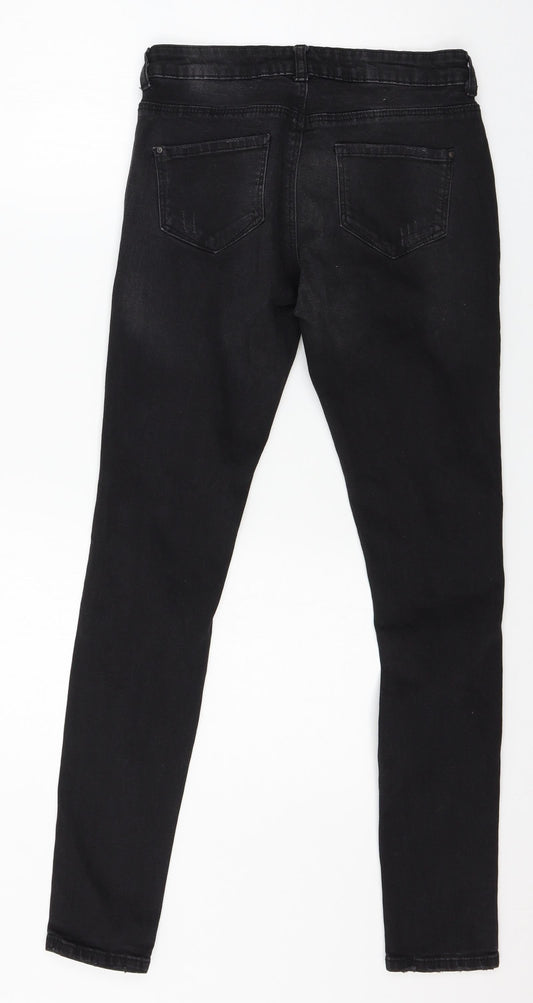 Denim & Co. Womens Black  Denim Skinny Jeans Size 8 L29 in