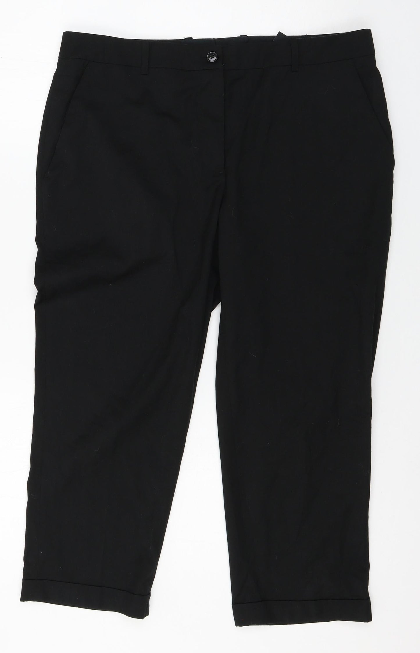 H&M Womens Black   Trousers  Size 14 L22 in
