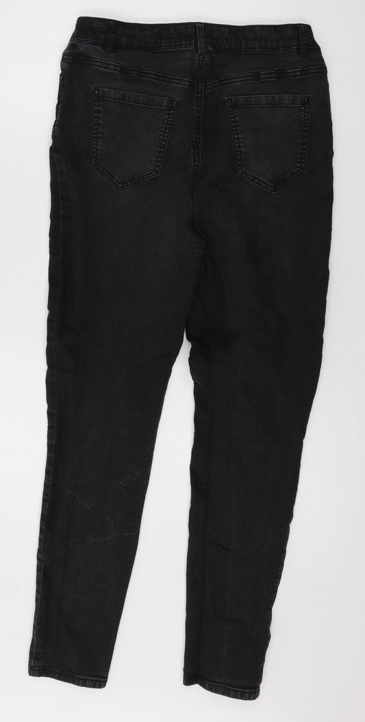 Denim & Co. Womens Grey  Denim Skinny Jeans Size 14 L28 in