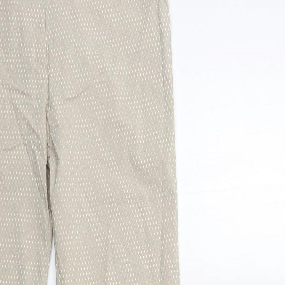 Preworn Womens Beige Geometric  Trousers  Size 30 in L29 in