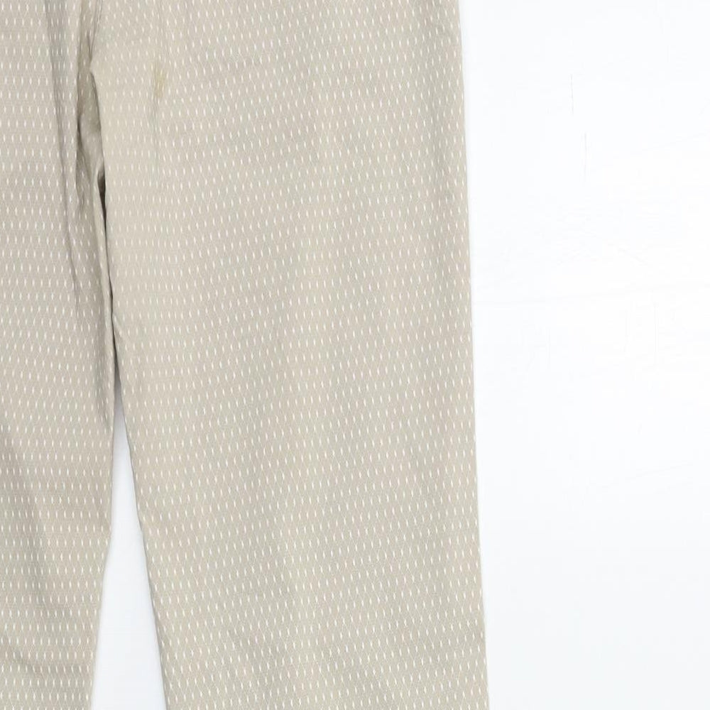 Preworn Womens Beige Geometric  Trousers  Size 30 in L29 in