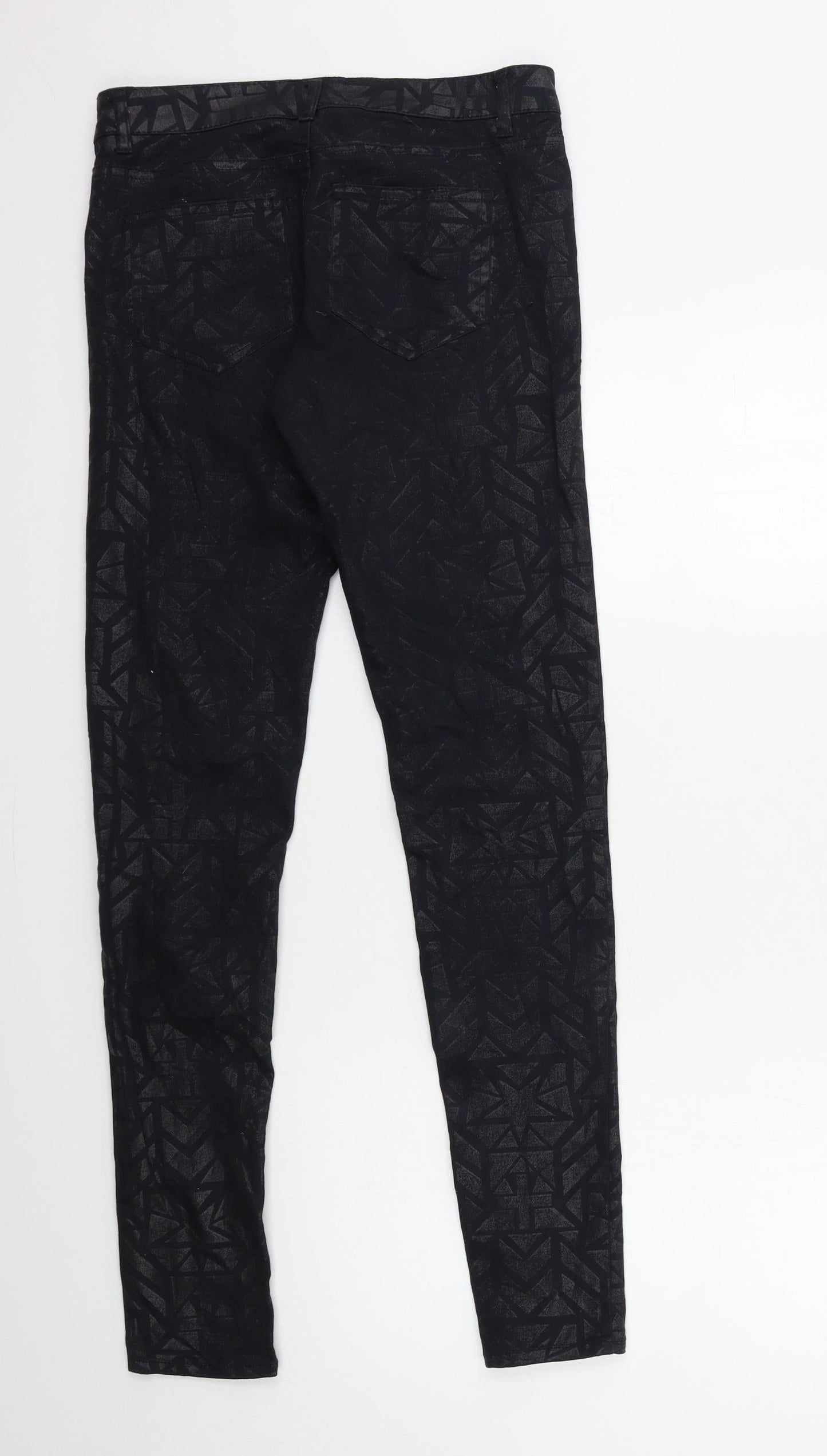 H&M Womens Black  Denim Skinny Jeans Size 8 L31 in