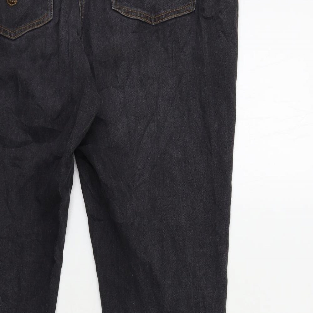 Signature Womens Grey  Denim Straight Jeans Size 2XL L31 in