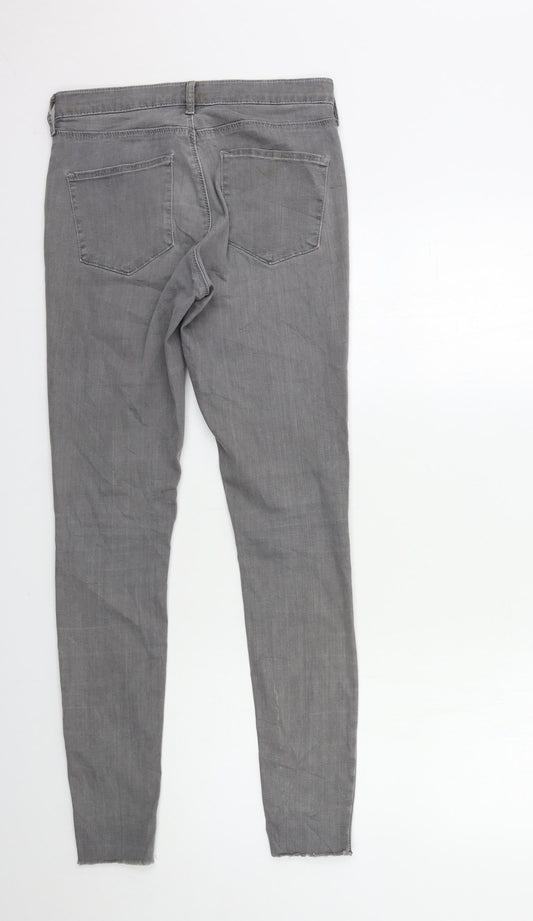 Topshop Womens Grey  Denim Skinny Jeans Size 28 in L32 in