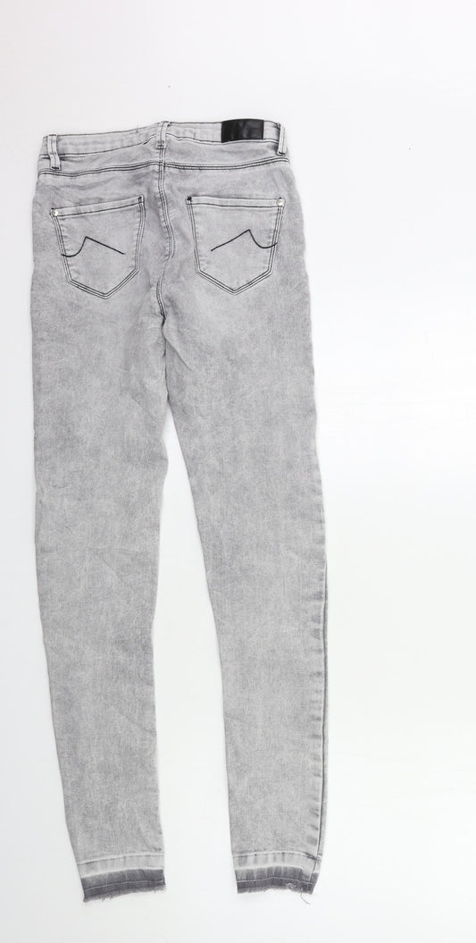 Preworn Womens Grey  Denim Skinny Jeans Size 26 in L29 in