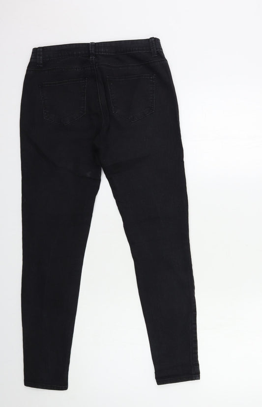 Denim & Co. Womens Black  Denim Skinny Jeans Size 8 L27 in