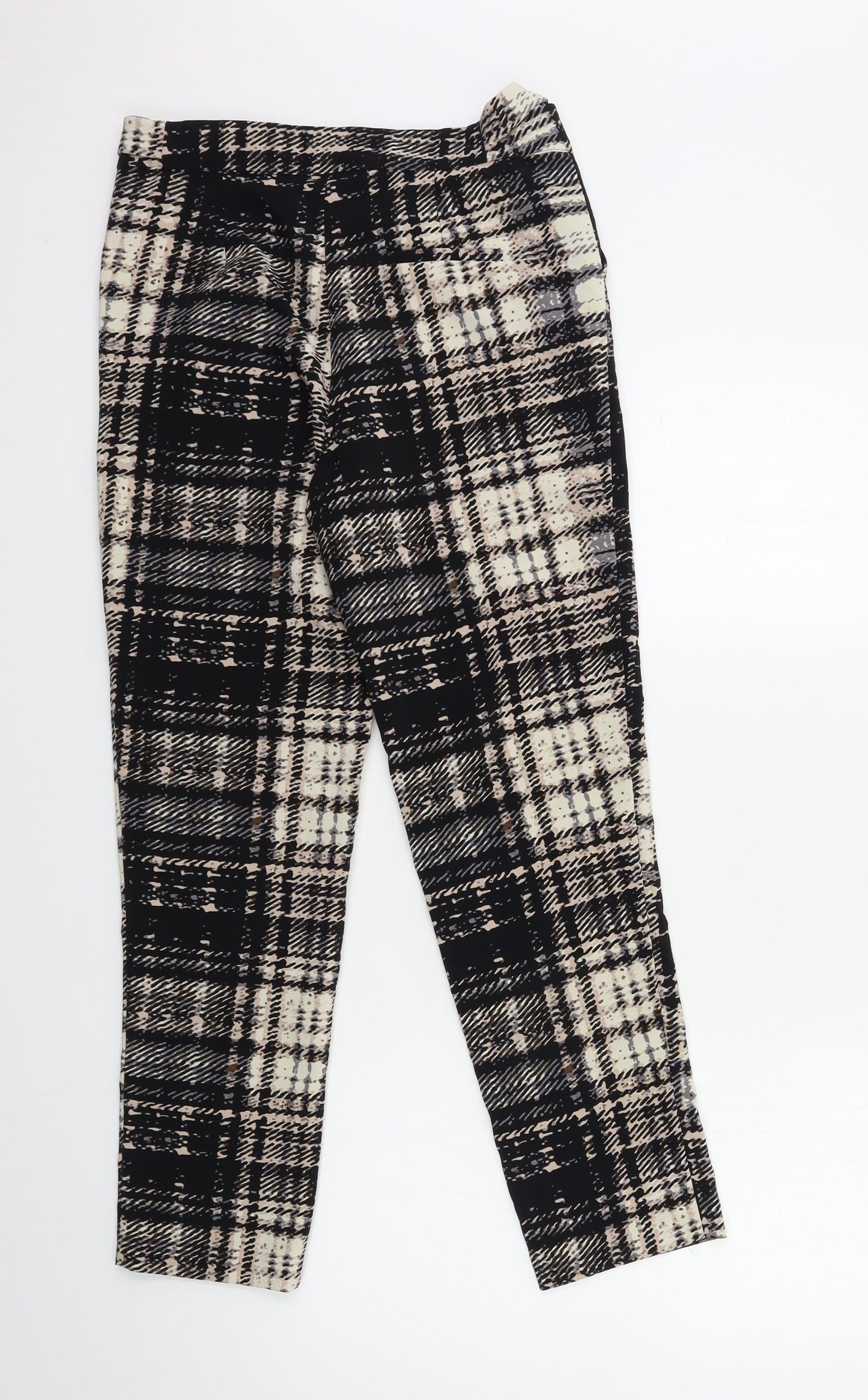 Topshop Womens Black Geometric  Trousers  Size 10 L28 in