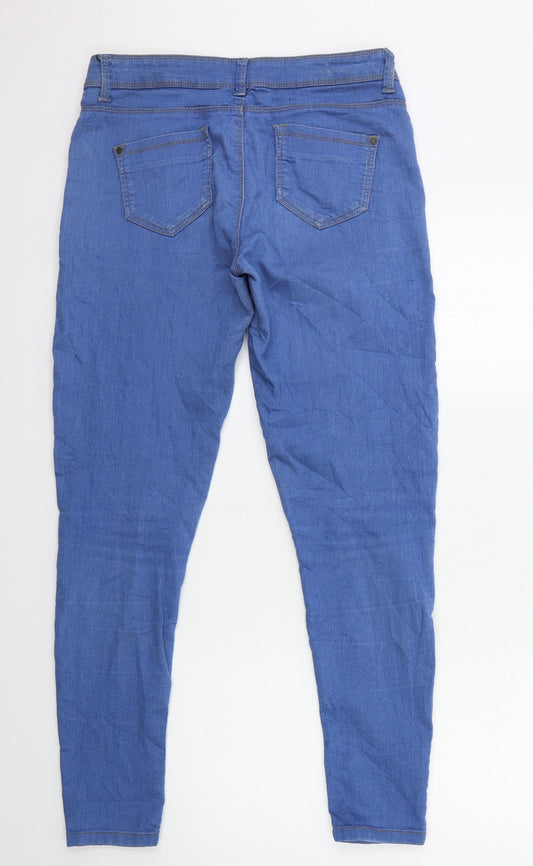 Denim & Co. Womens Blue  Denim Skinny Jeans Size 12 L29 in