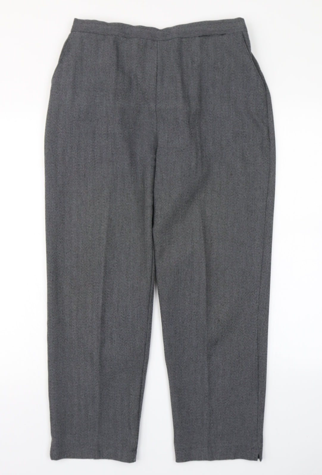 Emma Collection Womens Grey   Dress Pants Trousers Size 16 L24 in