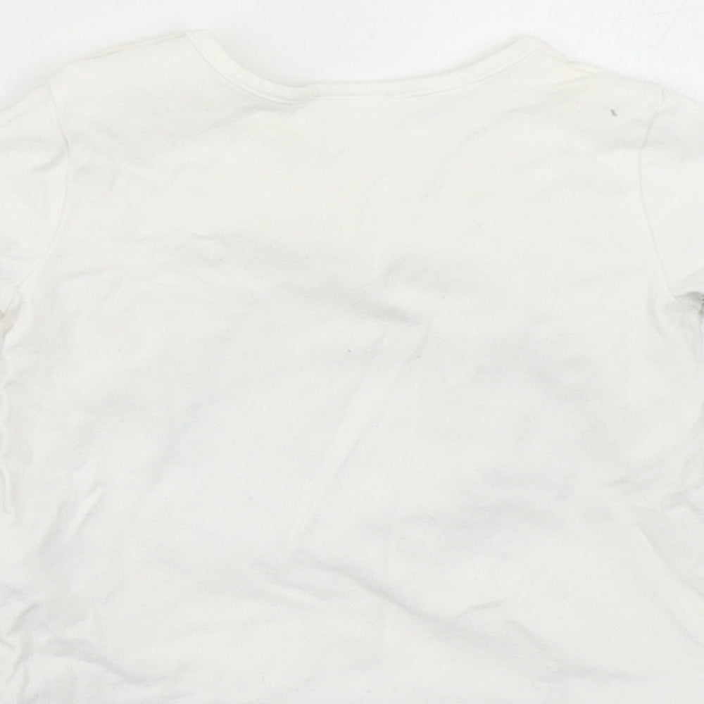 NEXT Baby White   Basic T-Shirt Size 0-3 Months  - elephant