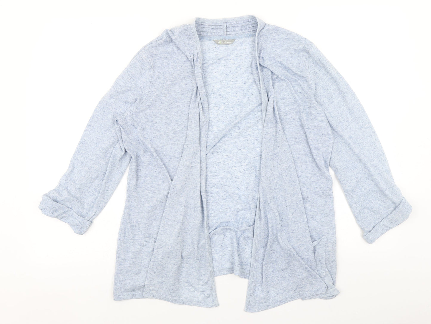 M&S Womens Blue   Cardigan Jumper Size 16