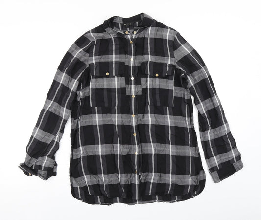 River Island Womens Black Check  Basic Blouse Size 6
