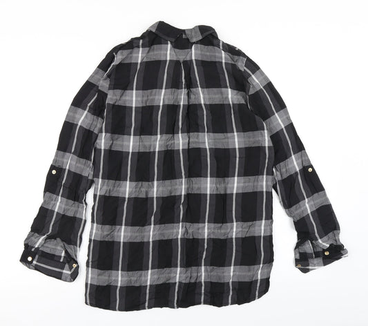 River Island Womens Black Check  Basic Blouse Size 6