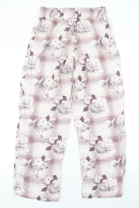 M&S Womens Pink Floral  Capri Pyjama Pants Size 6  - 26 in Waist