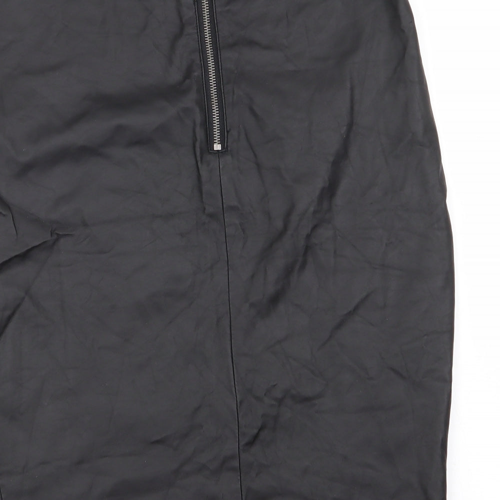 Topshop Womens Black   A-Line Skirt Size 10