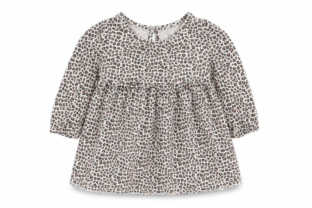 Front view of Gap girls’ multicoloured animal print fit & flare, size 6-9, months