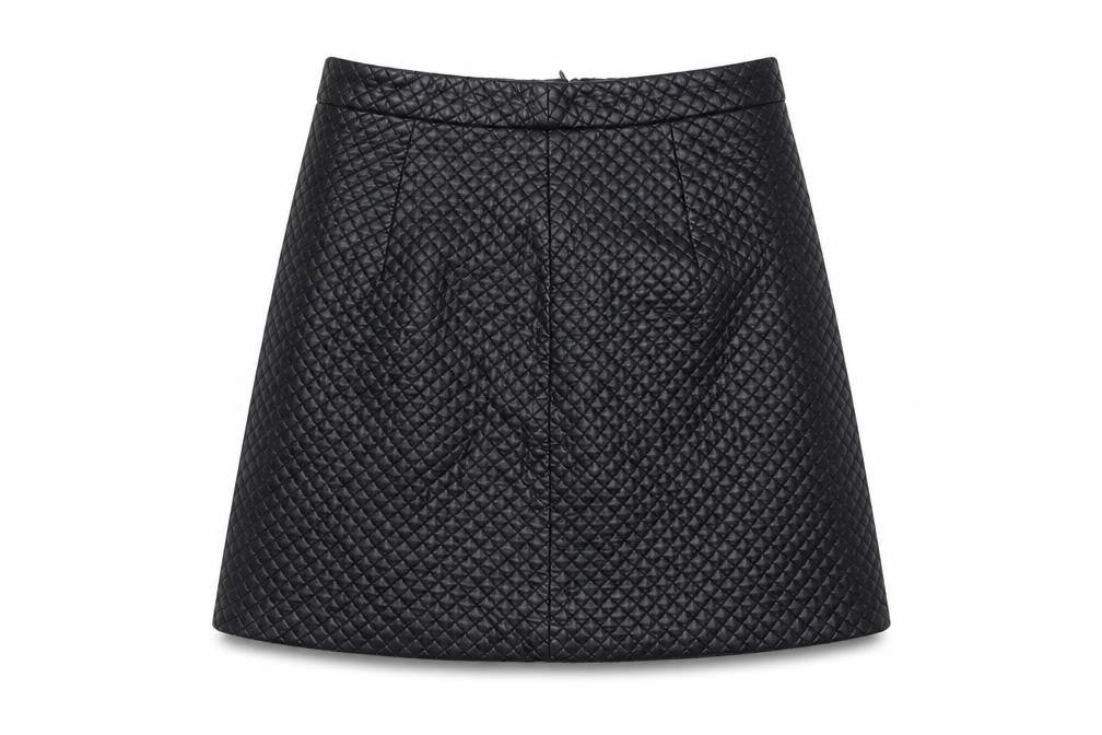 Topshop Womens Black Argyle/Diamond  Flare Skirt Size 8