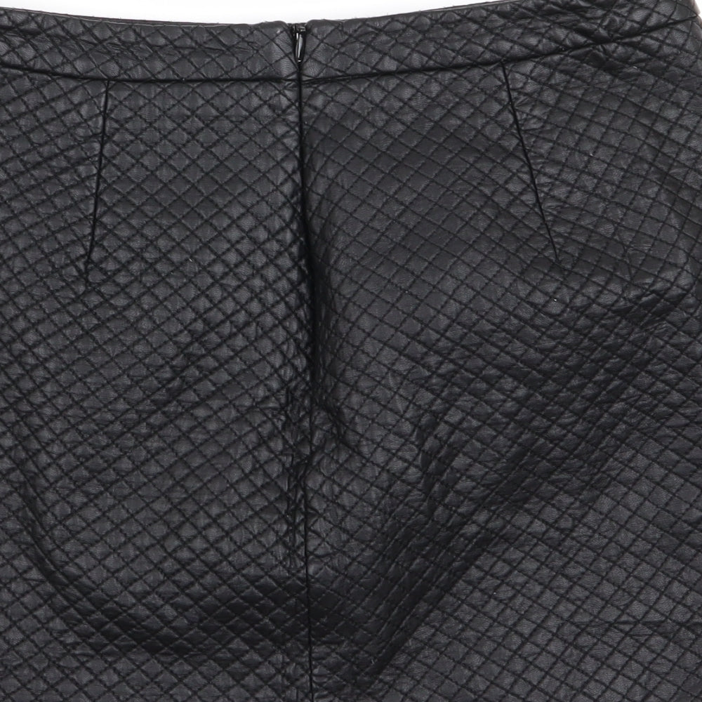 Topshop Womens Black Argyle/Diamond  Flare Skirt Size 8