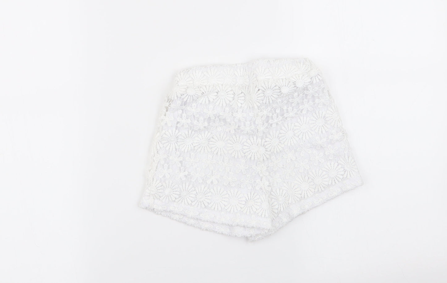 TU Girls White Floral  Hot Pants Shorts Size 6 Years