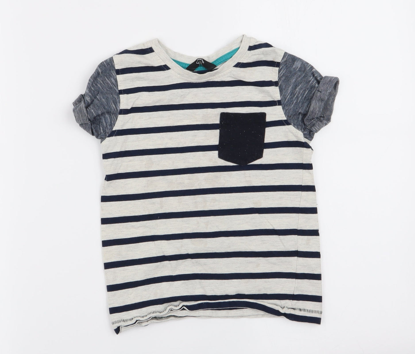 Asda George Boys Multicoloured Striped  Basic T-Shirt Size 4-5 Years