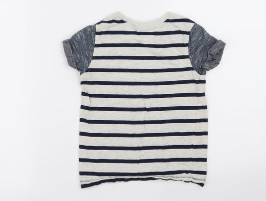 Asda George Boys Multicoloured Striped  Basic T-Shirt Size 4-5 Years