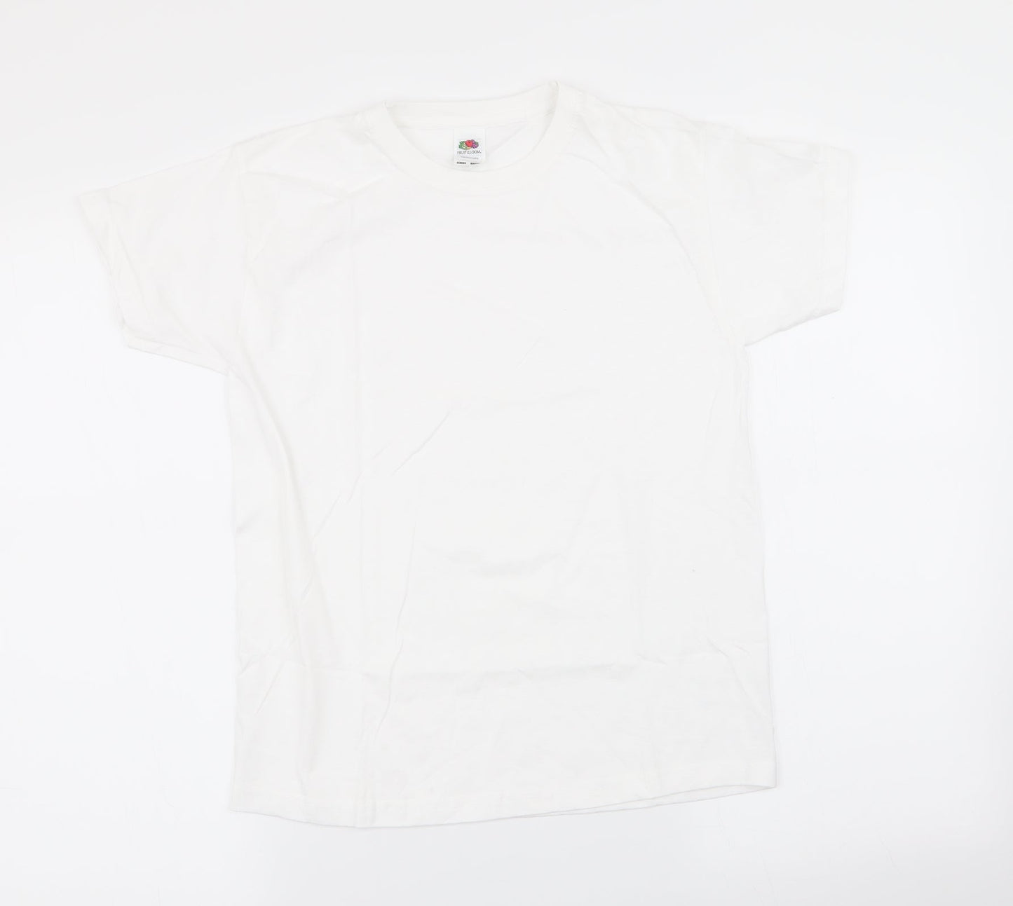 Fruit of the Loom Boys White   Basic T-Shirt Size 9-10 Years
