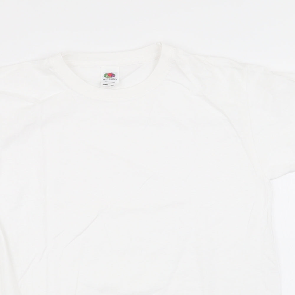 Fruit of the Loom Boys White   Basic T-Shirt Size 9-10 Years
