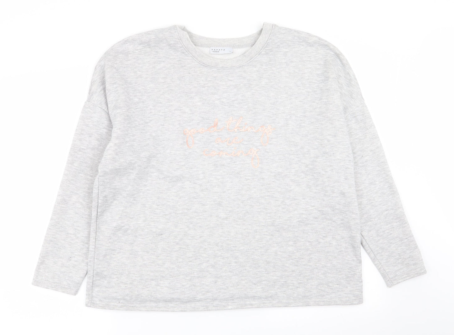 Papaya Womens Grey   Pullover Jumper Size L