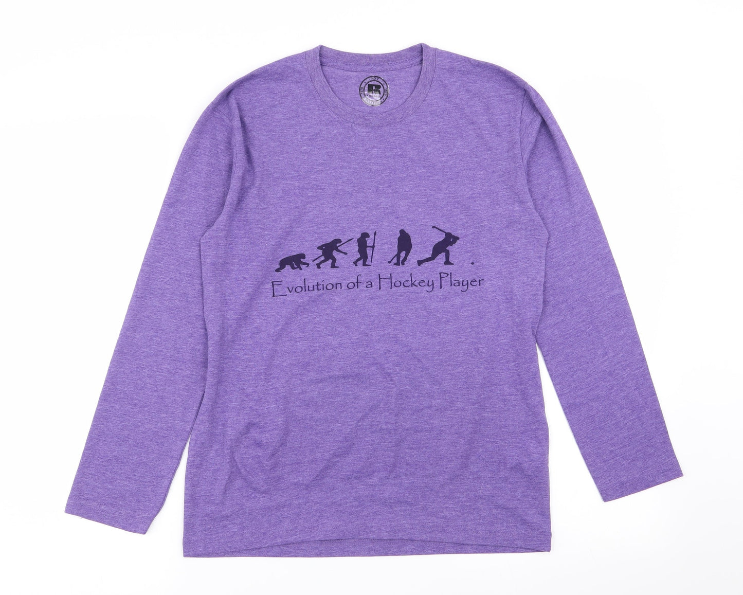 Russell Girls Purple   Basic T-Shirt Size 11-12 Years
