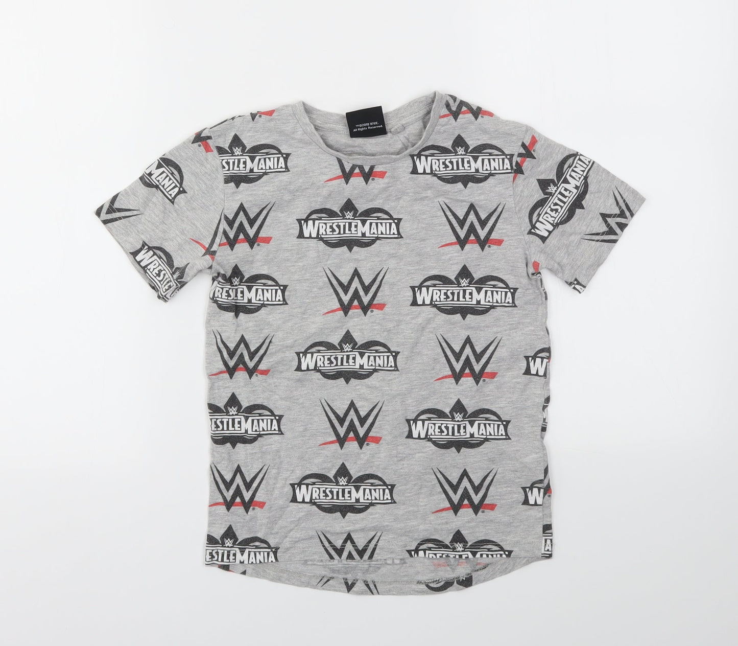 NEXT Boys Grey Geometric  Basic T-Shirt Size 6 Years
