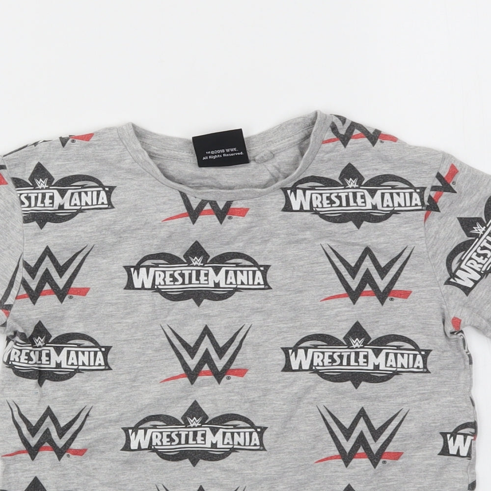 NEXT Boys Grey Geometric  Basic T-Shirt Size 6 Years