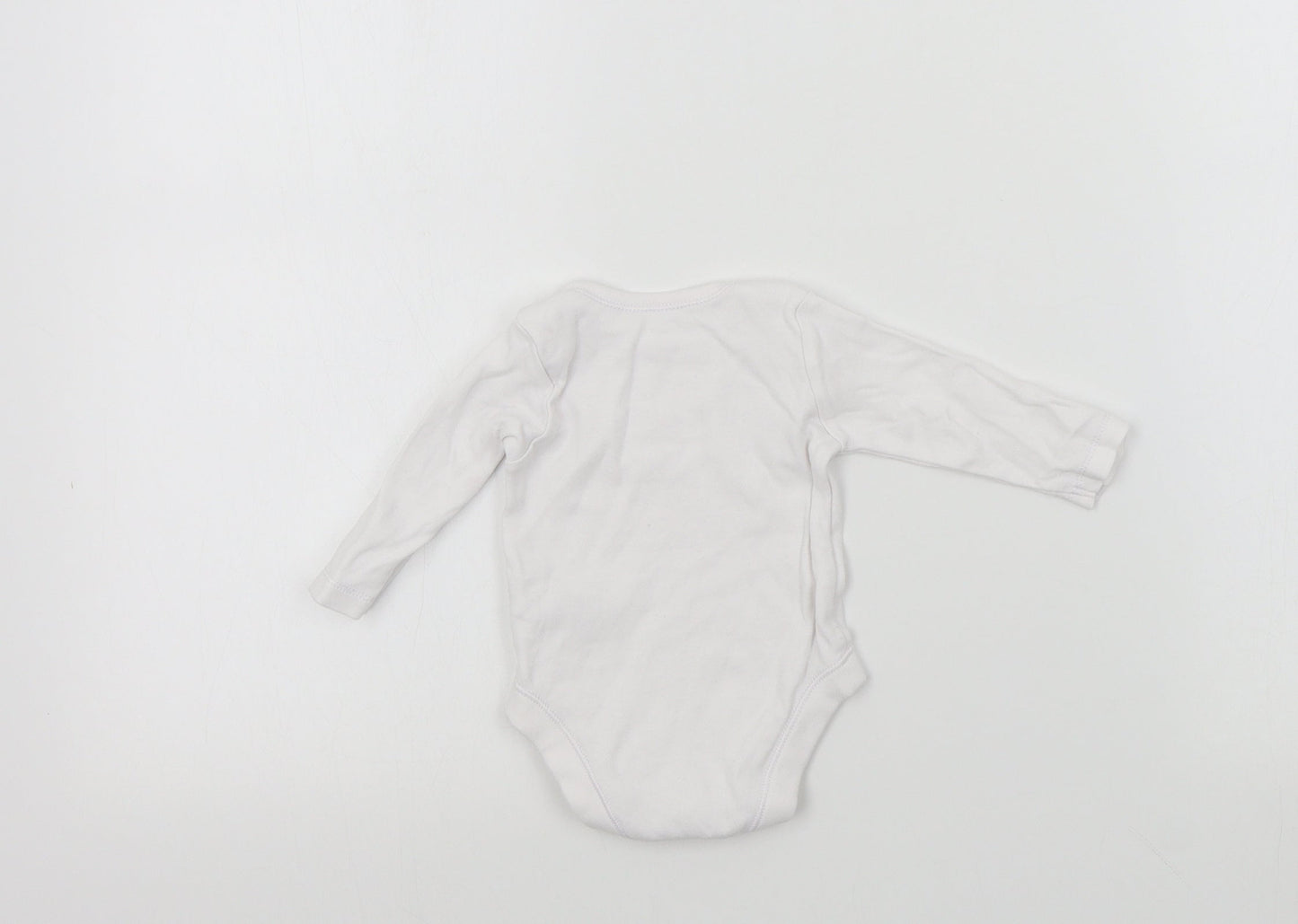 Nutmeg Baby White Colourblock  Babygrow One-Piece Size 0-3 Months