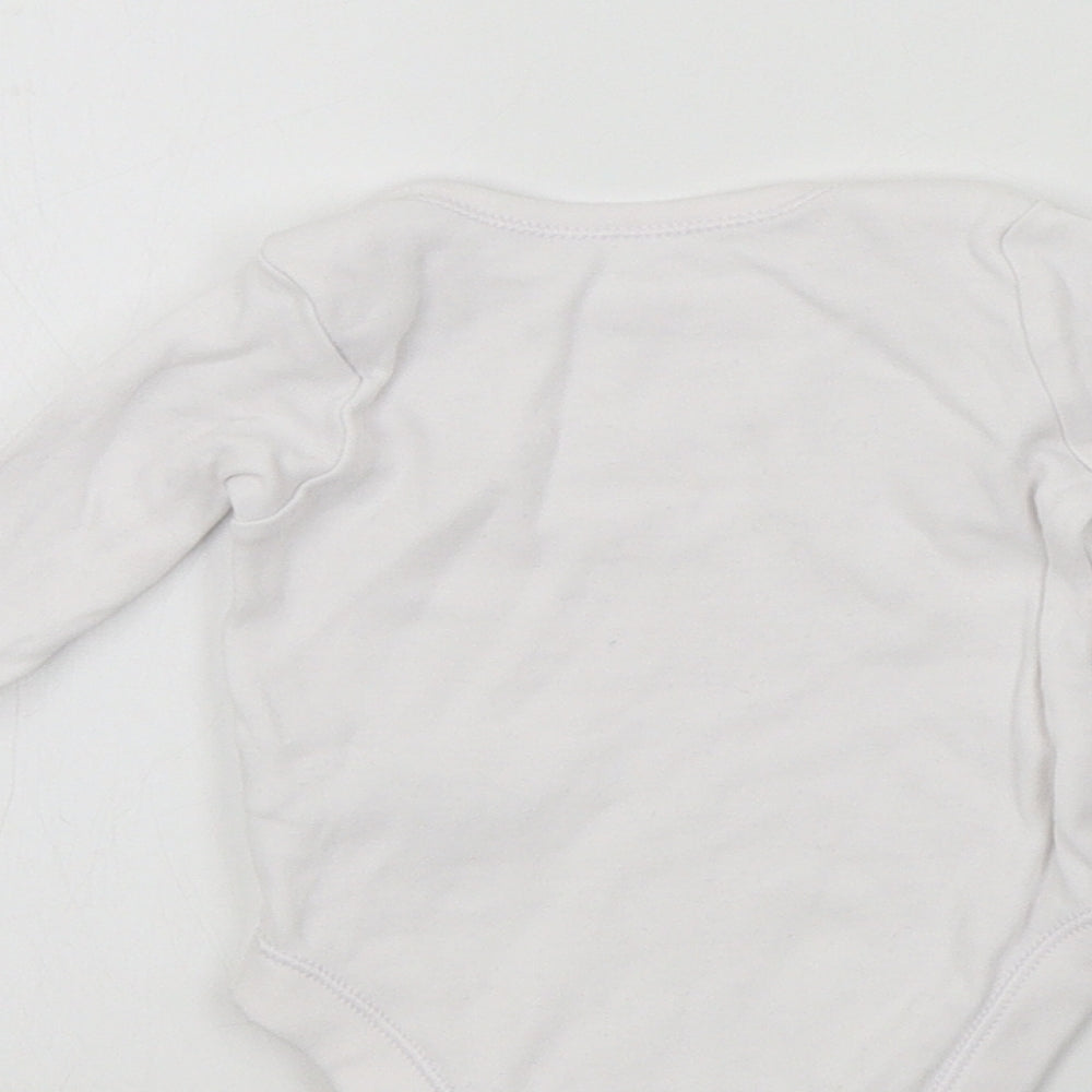 Nutmeg Baby White Colourblock  Babygrow One-Piece Size 0-3 Months