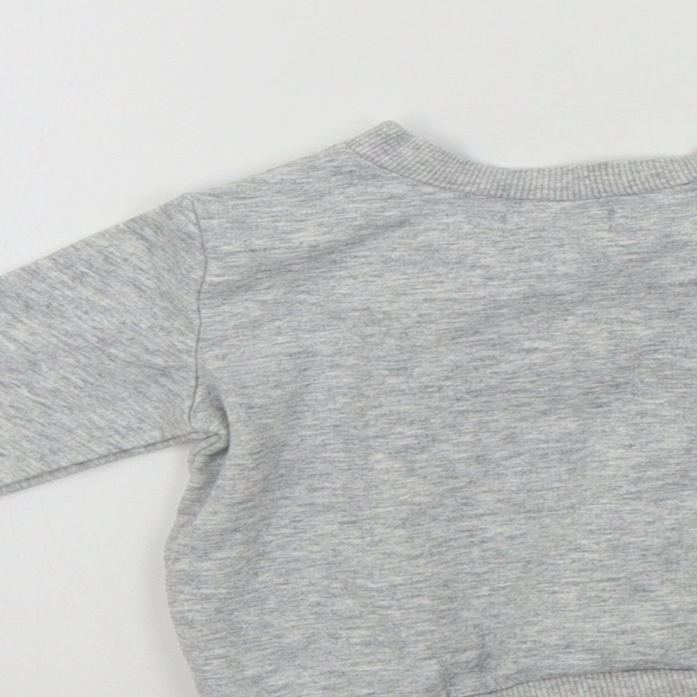 lily&dan Baby Grey Colourblock  Pullover Jumper Size 3-6 Months