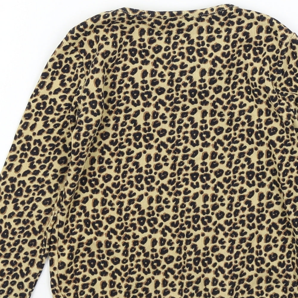 NEXT Girls Brown Camouflage  Basic T-Shirt Size 2-3 Years