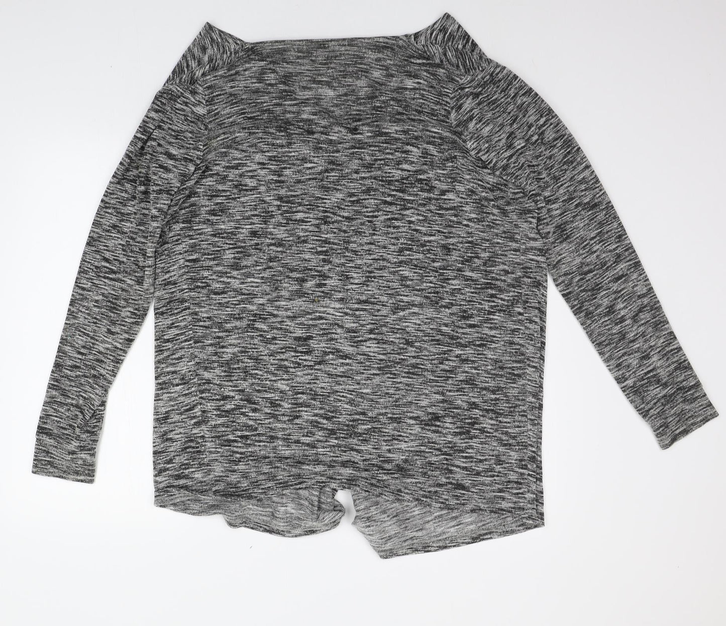 innocence Womens Grey Geometric  Cardigan Jumper Size 12