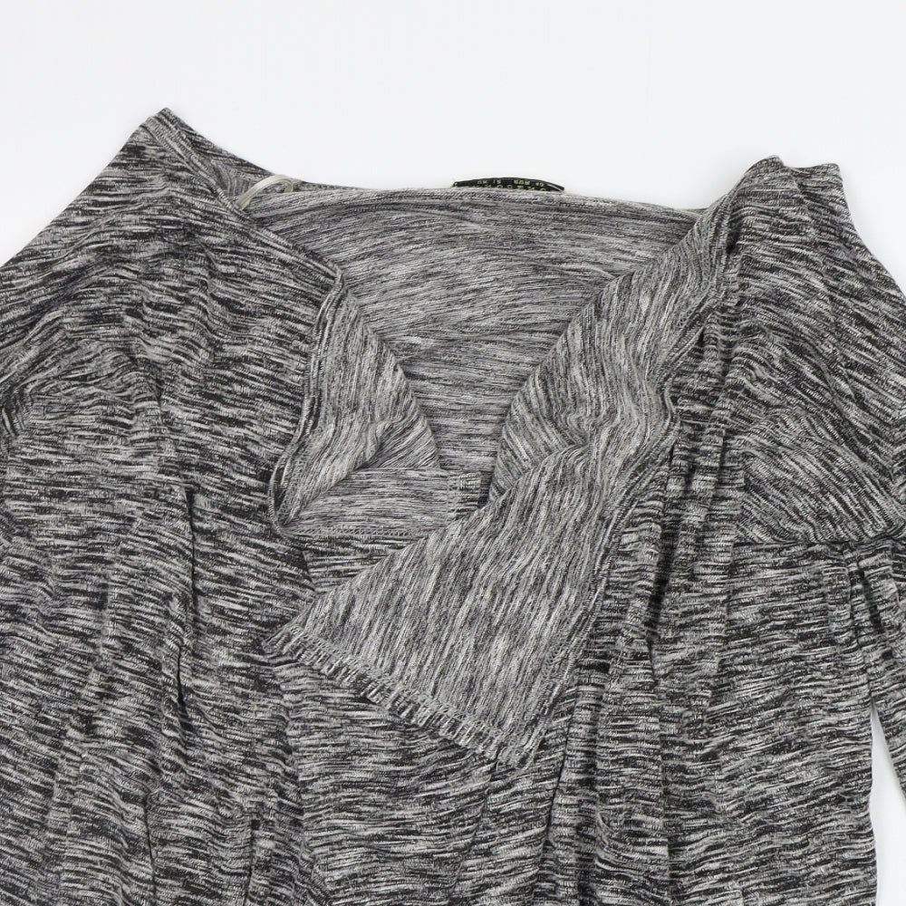 innocence Womens Grey Geometric  Cardigan Jumper Size 12