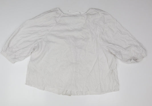 Marks and Spencer Womens White   Basic Button-Up Size 18