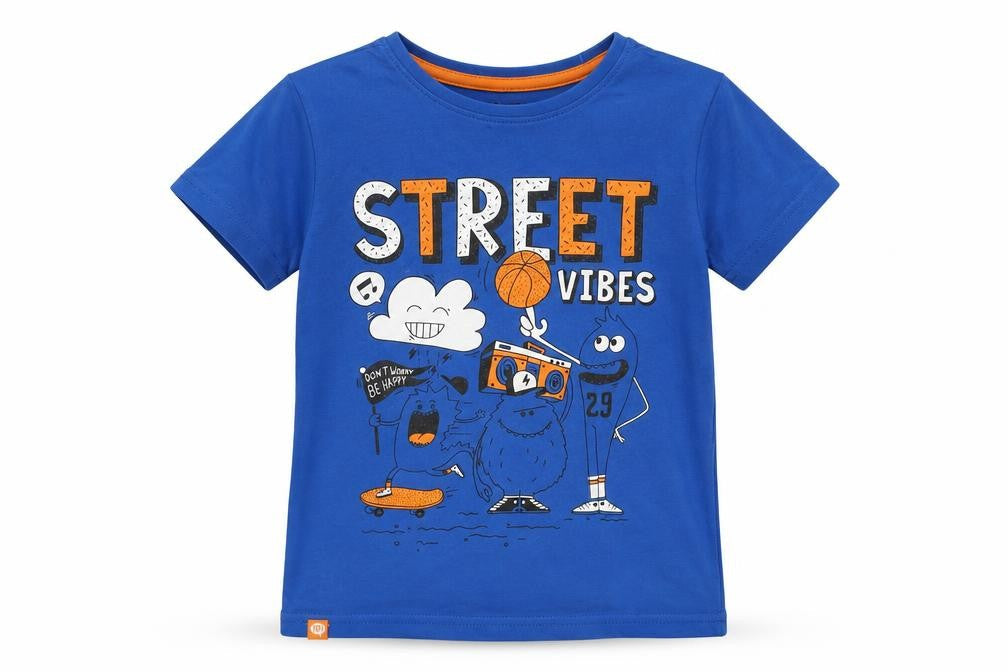 RESEVERED Girls Blue   Basic T-Shirt Size 7-8 Years
