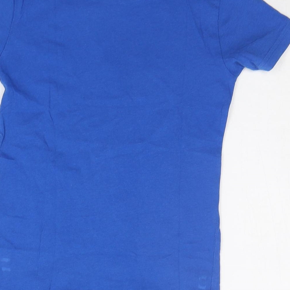 RESEVERED Girls Blue   Basic T-Shirt Size 7-8 Years