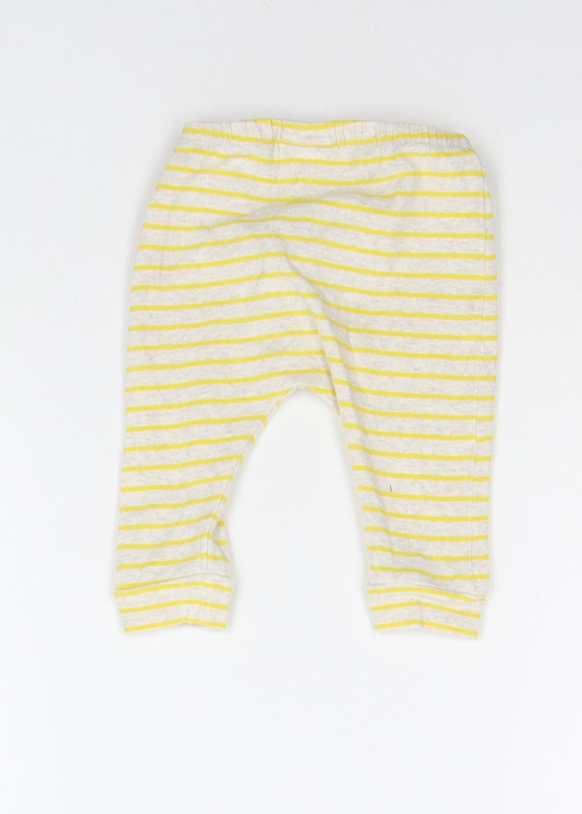 NEXT Baby Yellow Striped  Jogger Trousers Size 3-6 Months