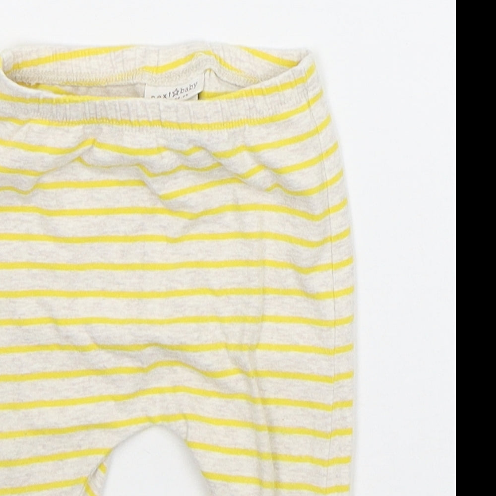 NEXT Baby Yellow Striped  Jogger Trousers Size 3-6 Months