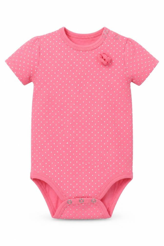 toty line Baby Pink Polka Dot  Babygrow One-Piece Size 6-9 Months