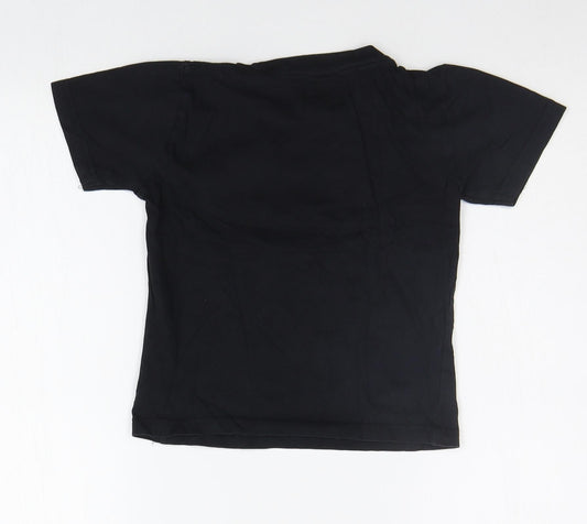 carr Boys Black   Basic T-Shirt Size 6-7 Years