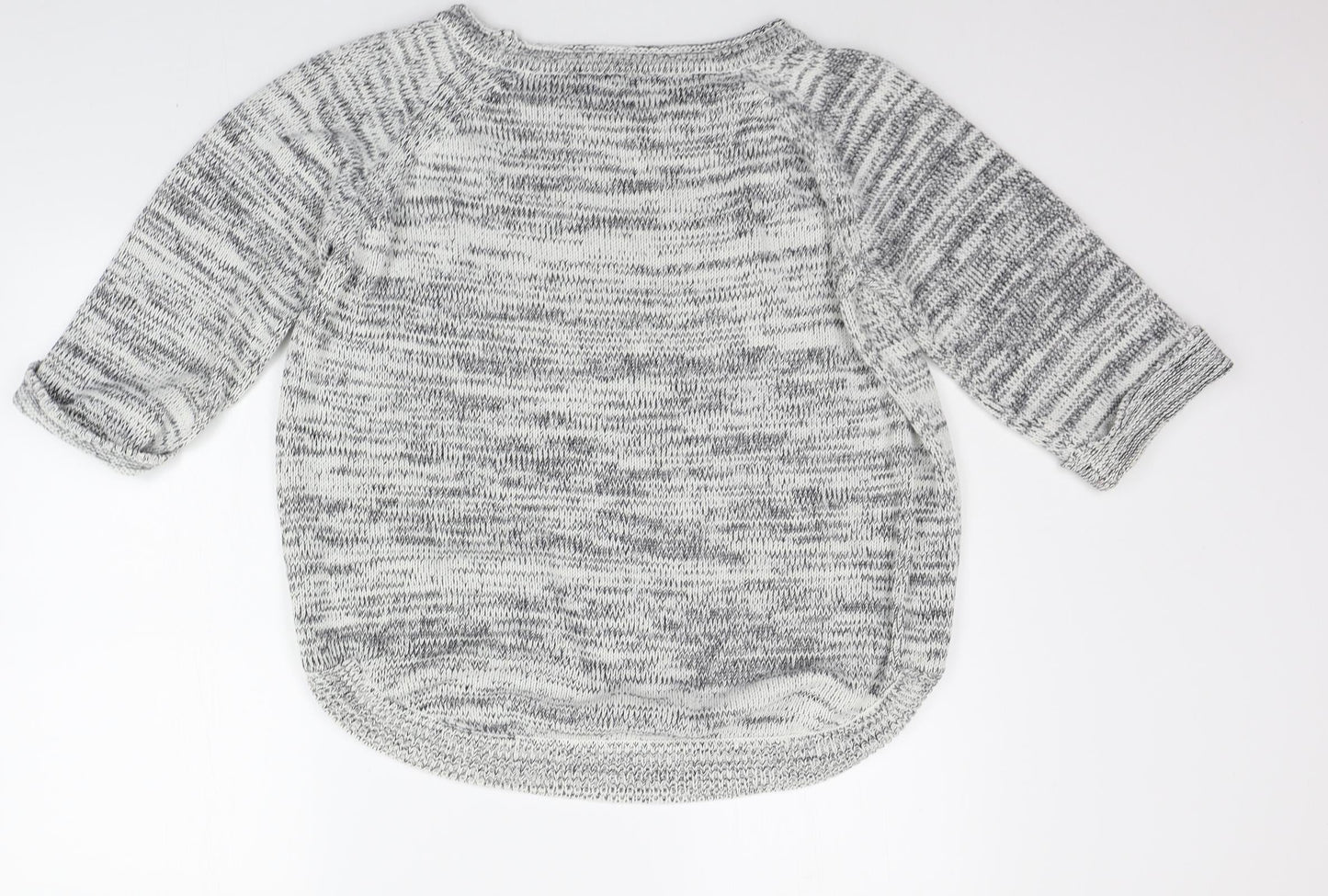 Wallis Womens Grey Geometric  Pullover Jumper Size M