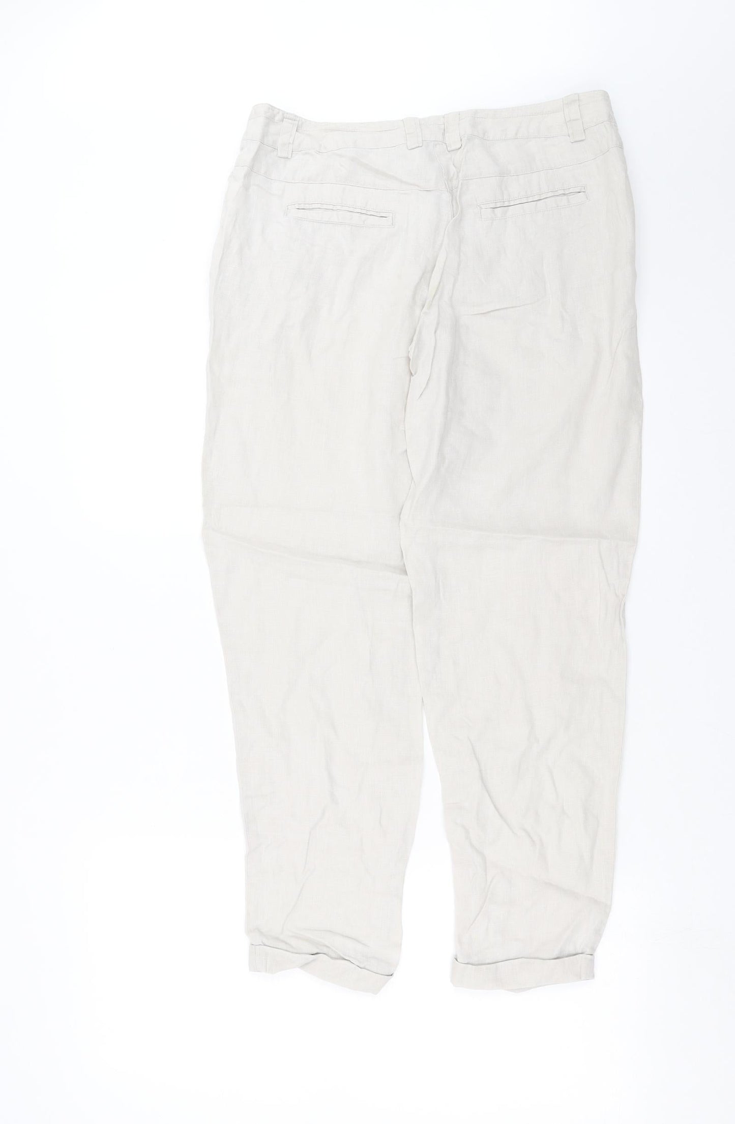 Warehouse Womens Beige   Trousers  Size 10 L28 in